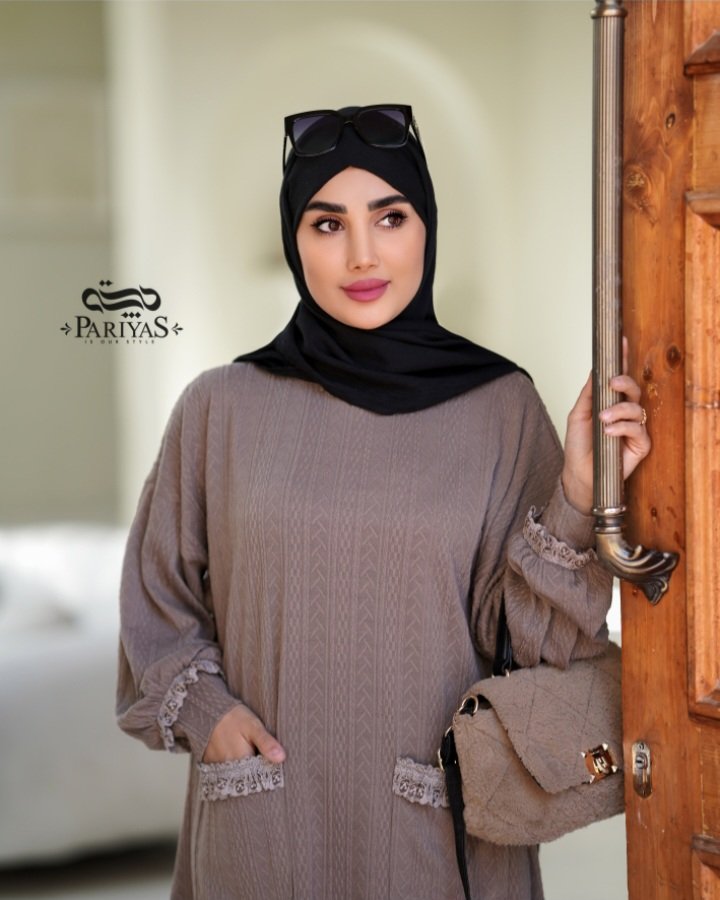 تنپوش پاییزه بافت دخترانه تودار جیب دار