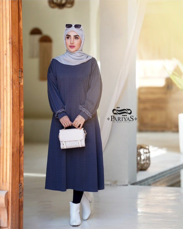 تنپوش پاییزه بافت دخترانه تودار جیب دار