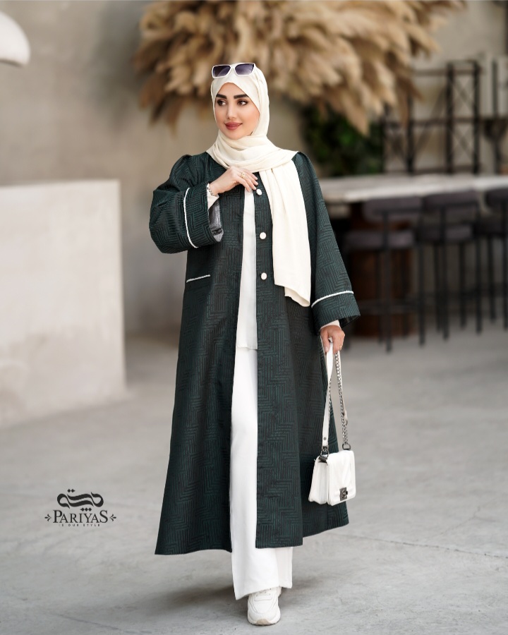 مانتو بلند ژاکارد زنانه