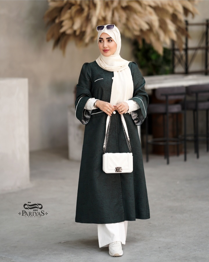 مانتو بلند ژاکارد زنانه