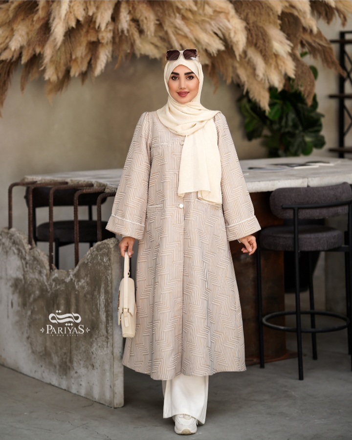 مانتو بلند ژاکارد زنانه