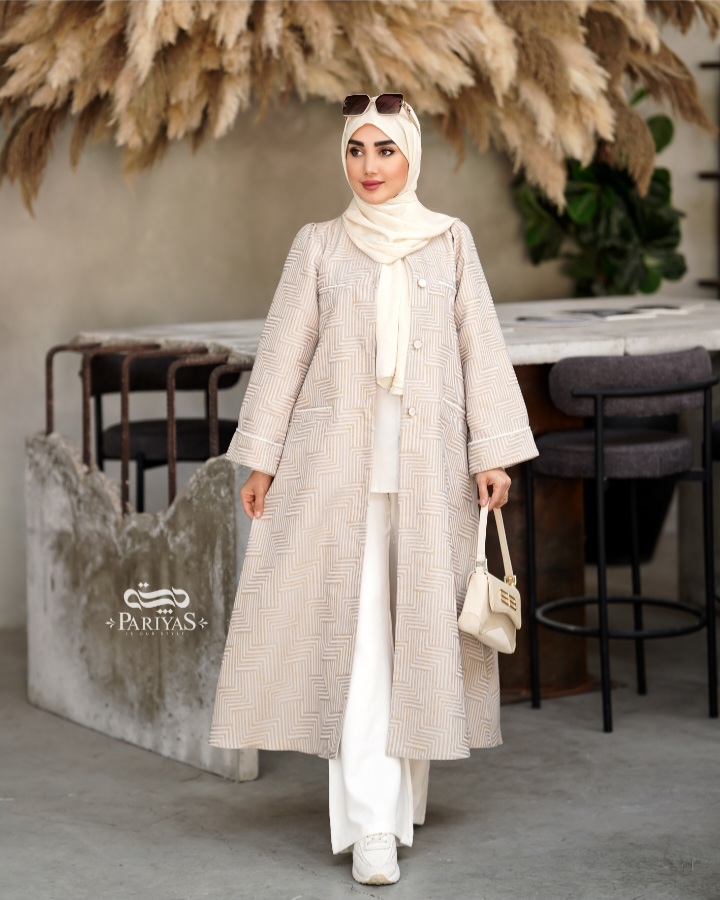 مانتو بلند ژاکارد زنانه