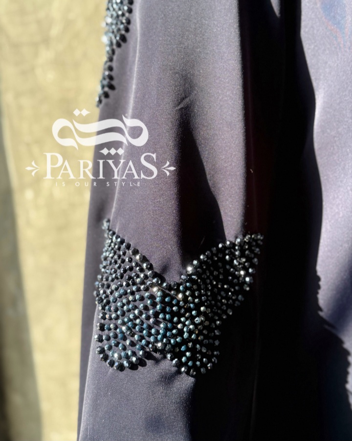 عبا جواهردوزی شده مجلسی زیپ دار زنانه