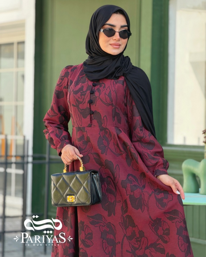 تنپوش زنانه ژاکارد یلدایی یاقوت