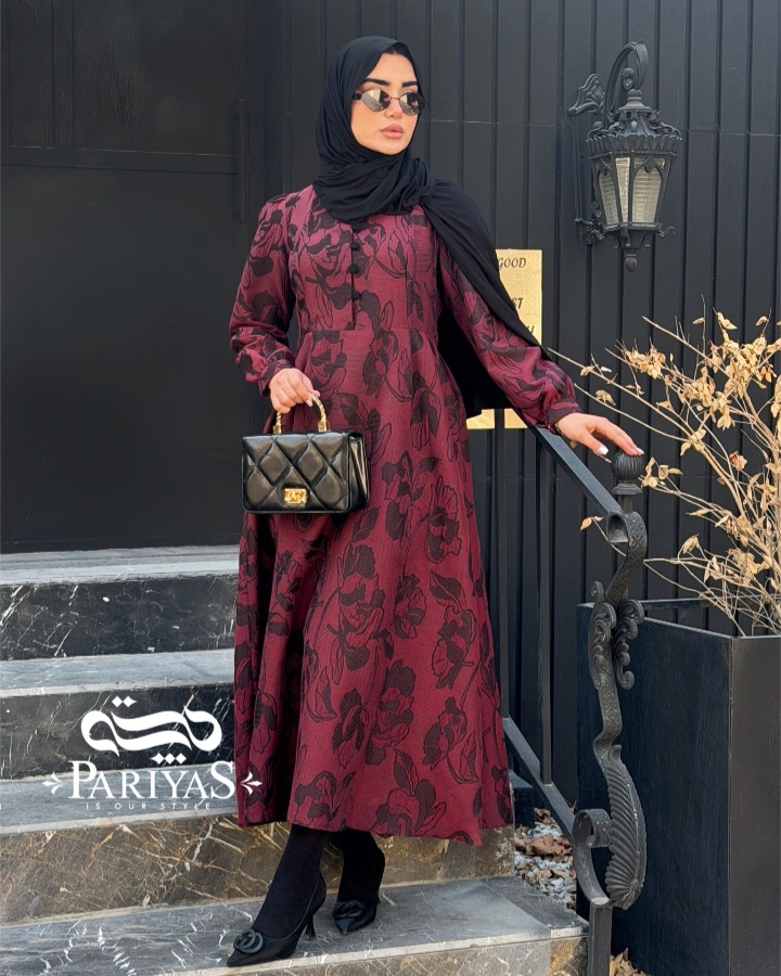 تنپوش زنانه ژاکارد یلدایی یاقوت