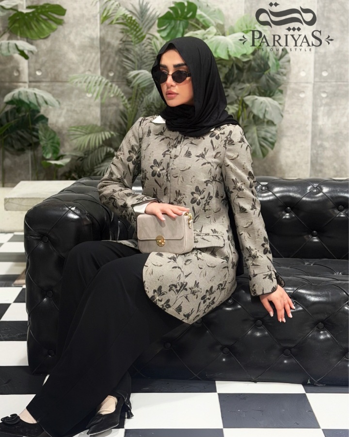 مانتو کتی ژاکارد مجلسی آیدا