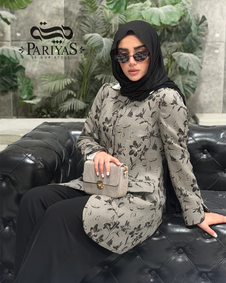 مانتو کتی ژاکارد مجلسی آیدا