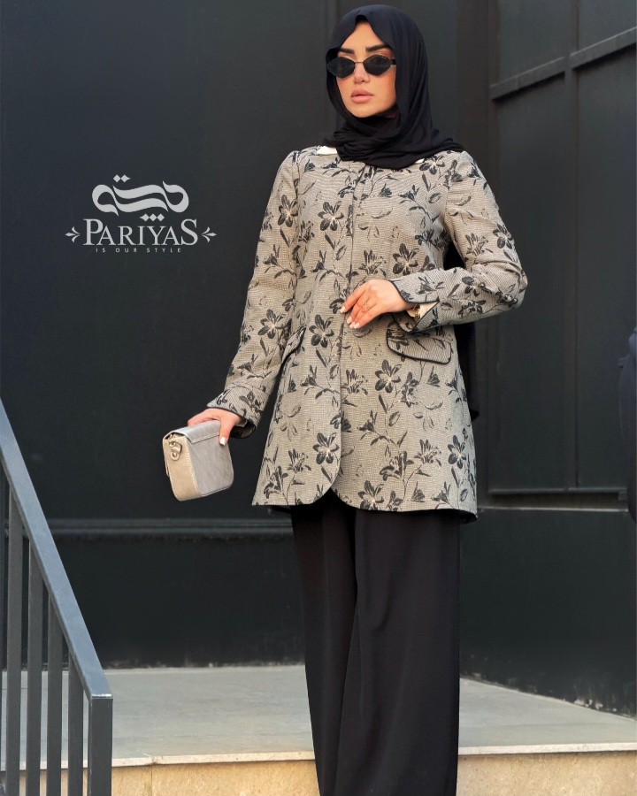 مانتو کتی ژاکارد مجلسی آیدا