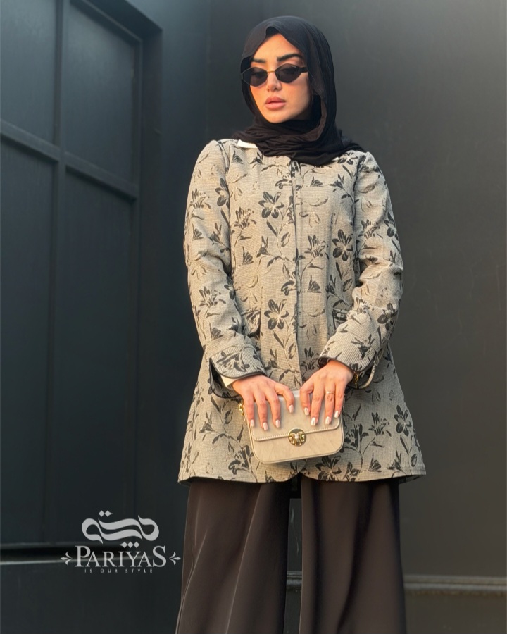 مانتو کتی ژاکارد مجلسی آیدا