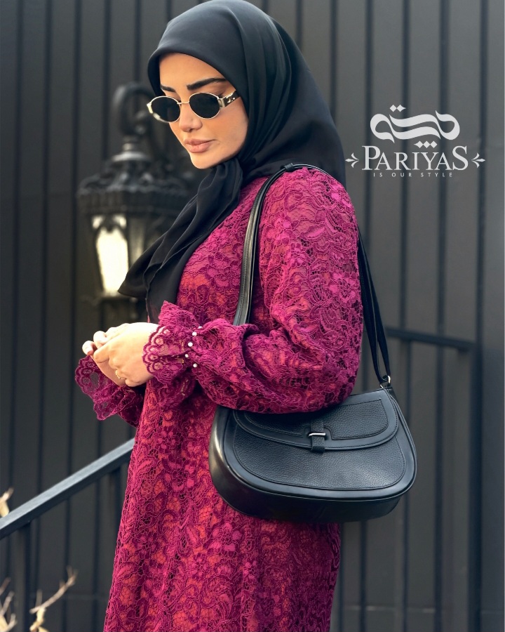 پیراهن گیپور مخمل مجلسی راز