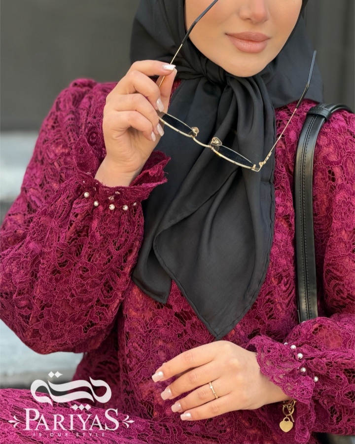 پیراهن گیپور مخمل مجلسی راز