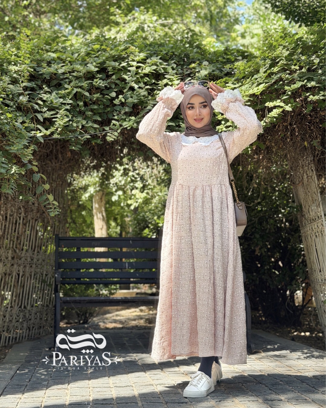 پیراهن تابستانی نخی گلاب