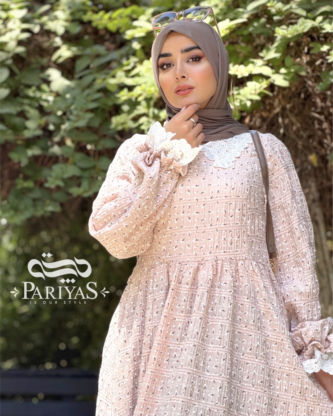 پیراهن تابستانی نخی گلاب